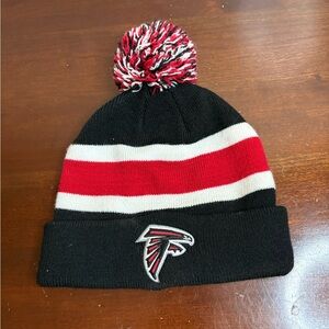 Atlanta Falcons stocking knit hat with tri colored Pom